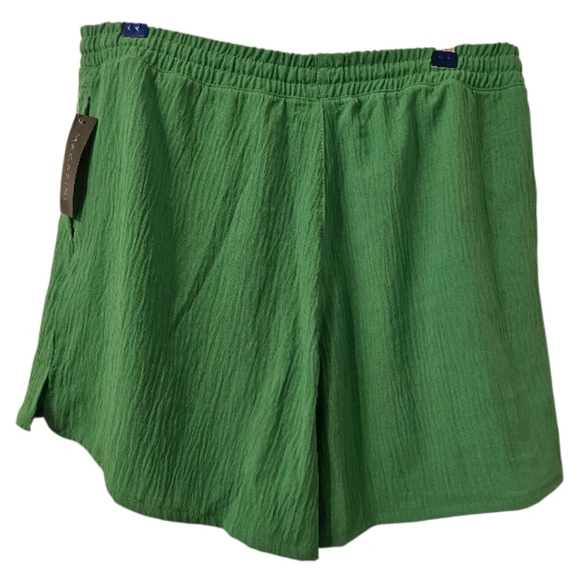 Green Magazine Women's Solid Basic Drawstring Shorts - Picture 2 of 8